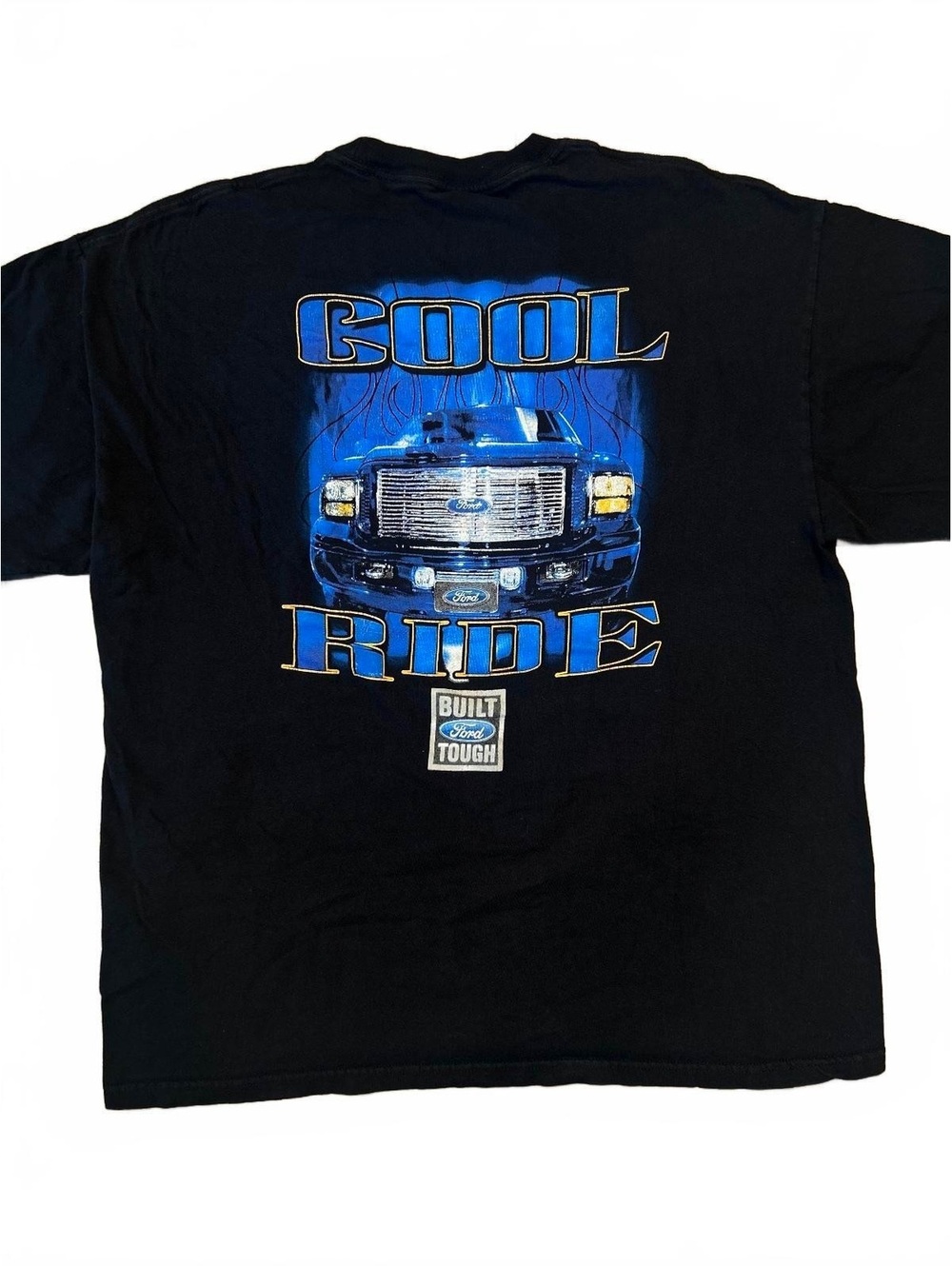 Vintage Ford Built Ford Tough Cool Ride Truck Graphic T-Shirt XL Black Y2K 2000s
